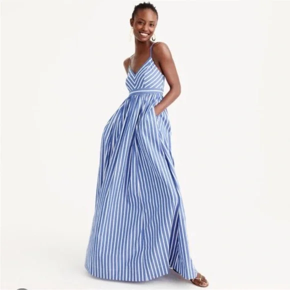 J. Crew | Dresses | J Crew Striped Maxi Dress Size 2 | Poshmark